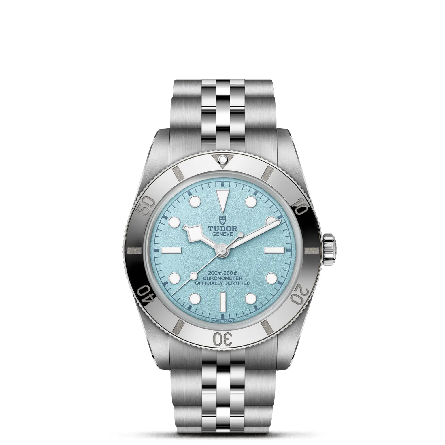 Black Bay 54, con Dial Blue, domed and texturedy Bisel 60-minute unidirectional bezel in stainless steel with mirror-polished steel insert devoid of minute graduations