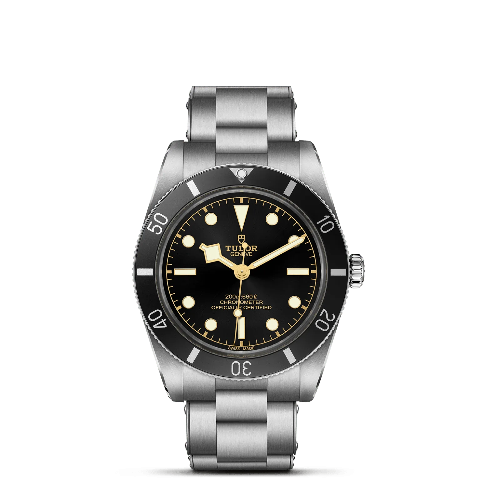 Black Bay 54, con Dial Black, domedy Bisel 60-minute unidirectional bezel in stainless steel with aluminium insert devoid of minute graduations