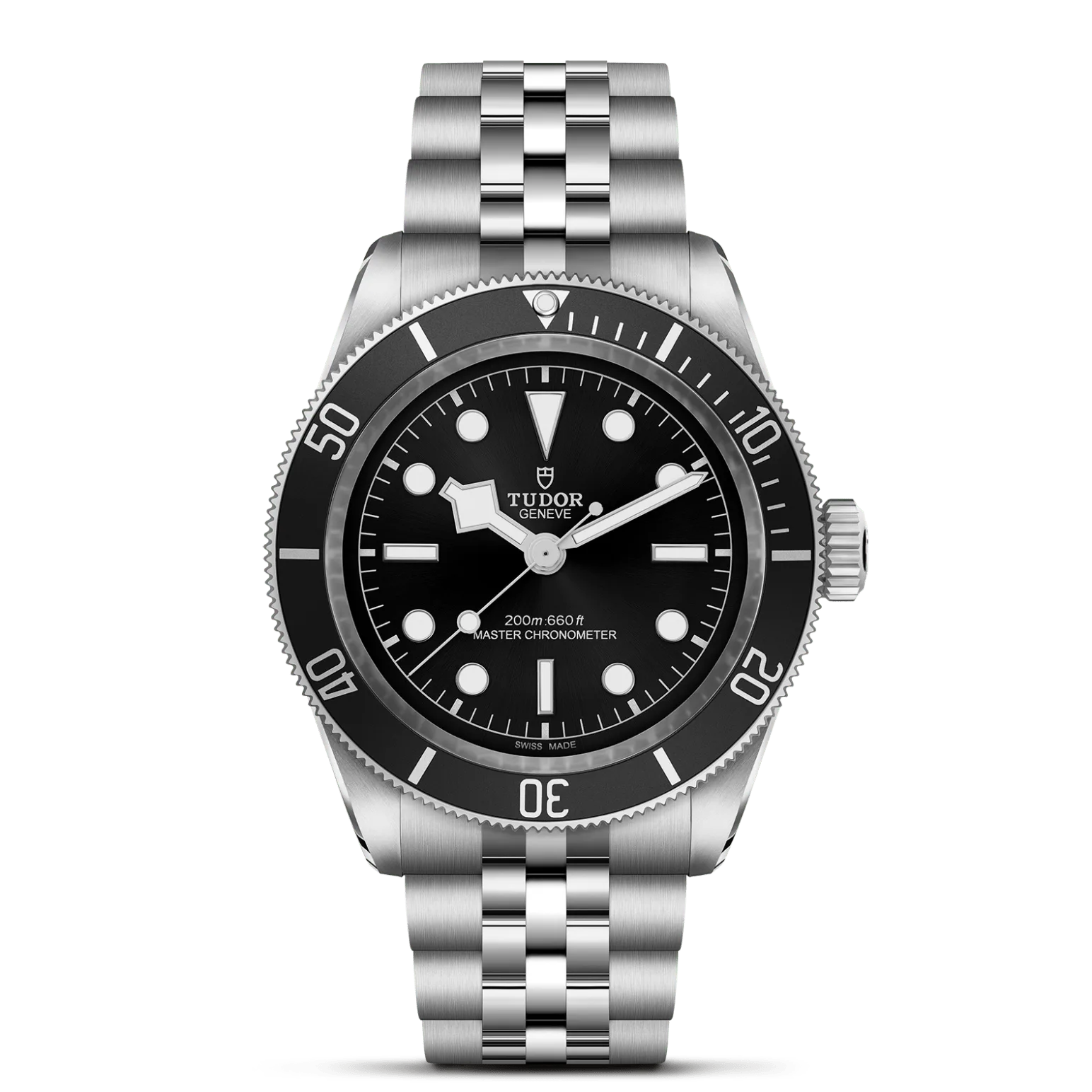 Black Bay, con Dial Black, domed, with silver-coloured applied hour markersy Bisel 60-minute unidirectional bezel in stainless steel with black aluminium insert