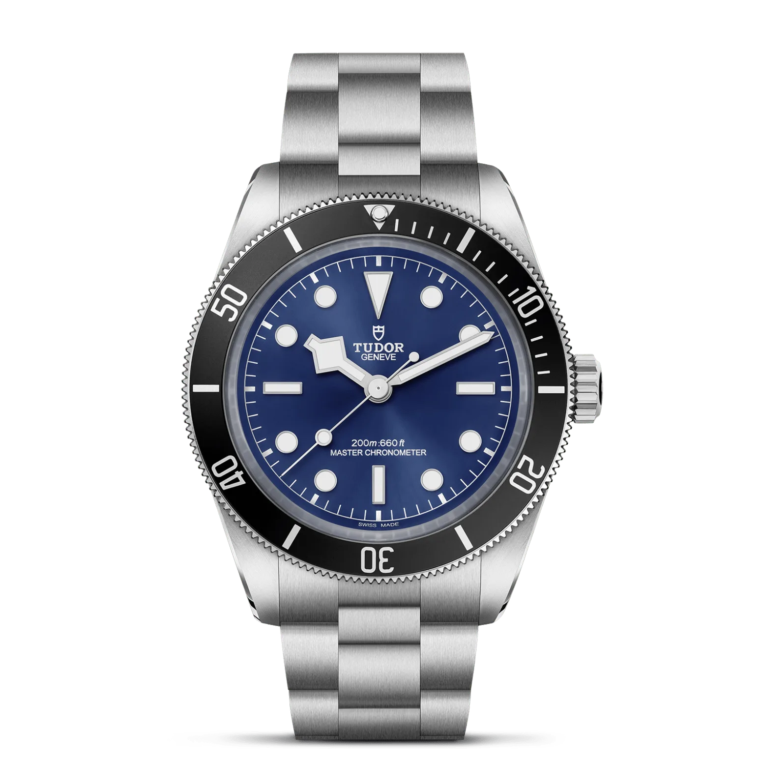Black Bay 68, con Dial Sun-brushed TUDOR Blue, domed, with applied hour markersy Bisel 60-minute unidirectional bezel in stainless steel with matte black aluminium insert