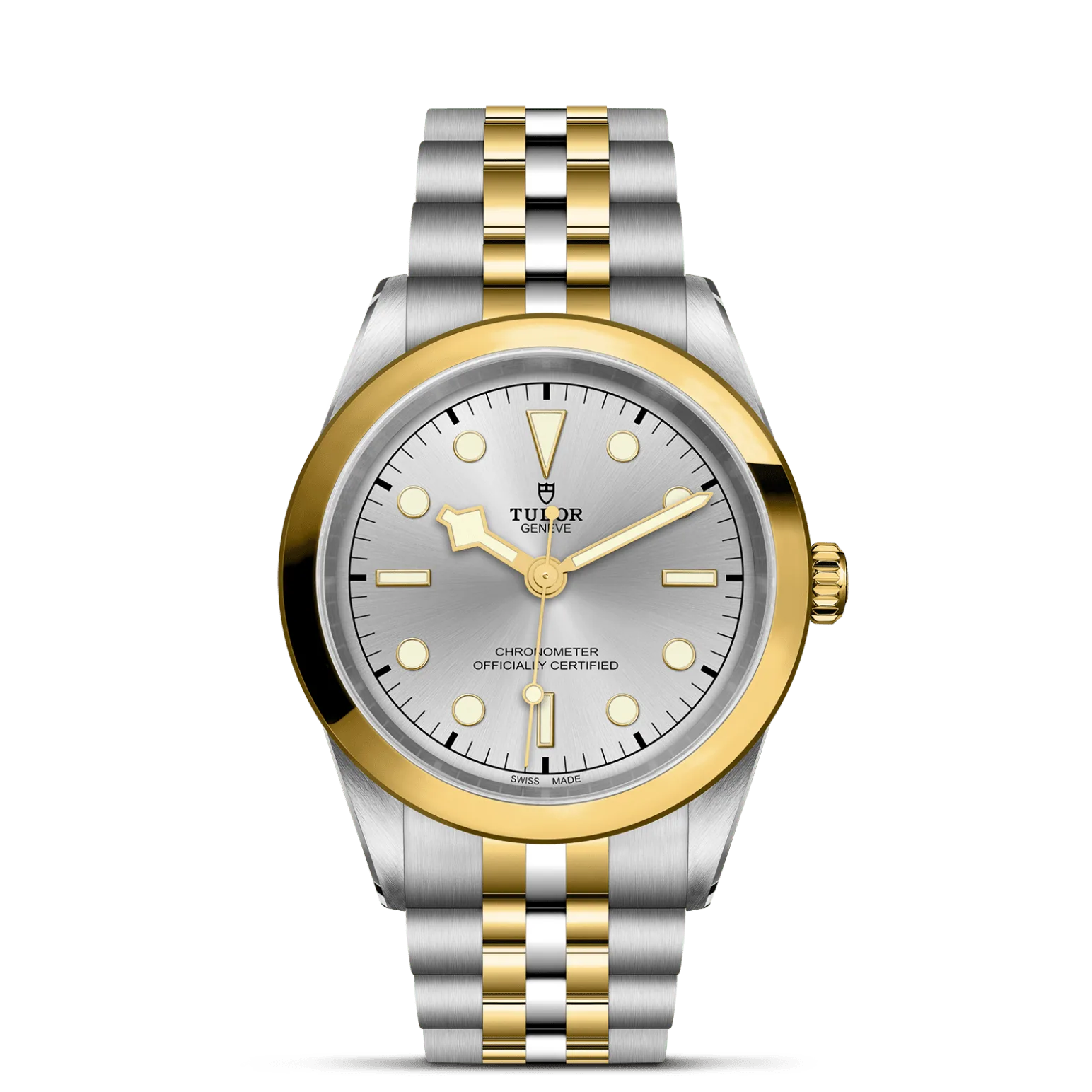 Black Bay One 41 S&G, con Dial Silvery Bisel Fixed bezel in steel covered by a 0.3mm yellow gold cap