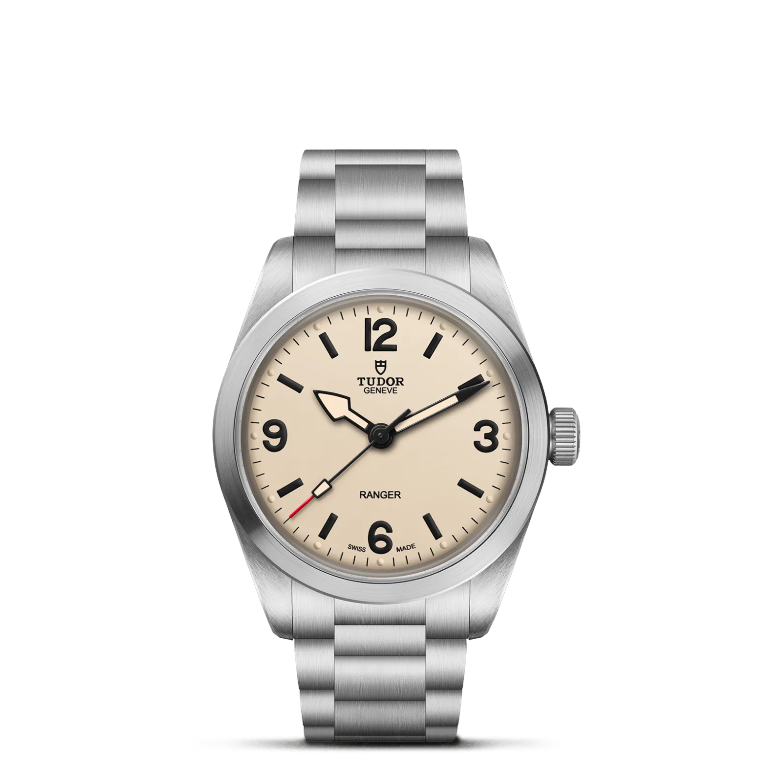 Ranger, con Dial Beige, domedy Bisel Smooth satin-brushed steel