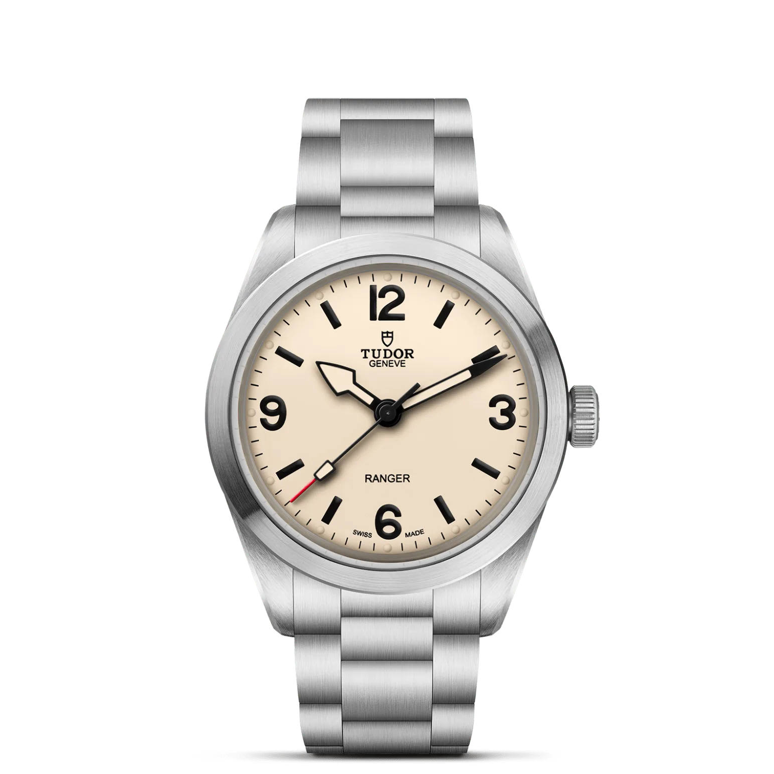 Ranger, con Dial Beige, domedy Bisel Smooth satin-brushed steel