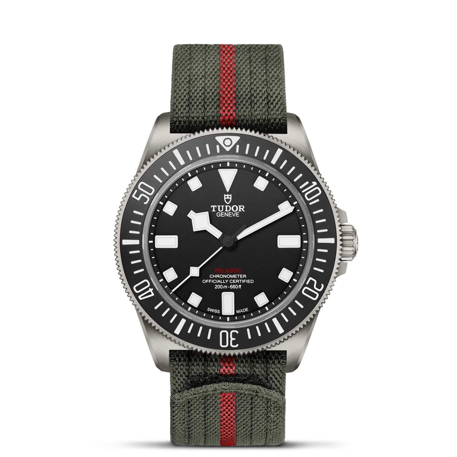 Pelagos FXD, con Dial Negra, matey Bisel Bisel giratorio unidireccional de titanio con disco cerámico, graduación de 60 minutos
