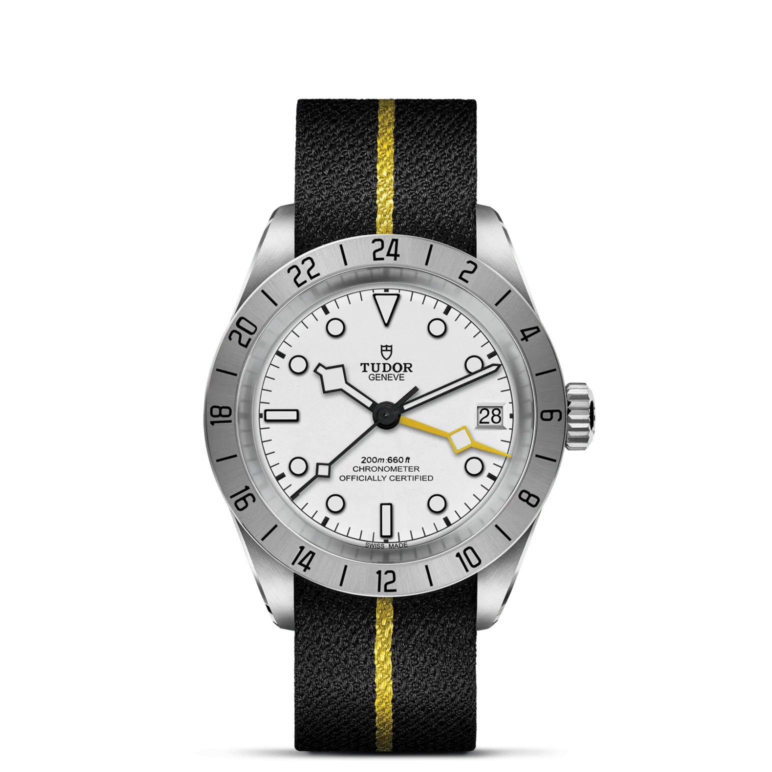 Black Bay Pro, con Dial Opalina, abombaday Bisel Bisel fijo graduado 24 horas en acero satinado