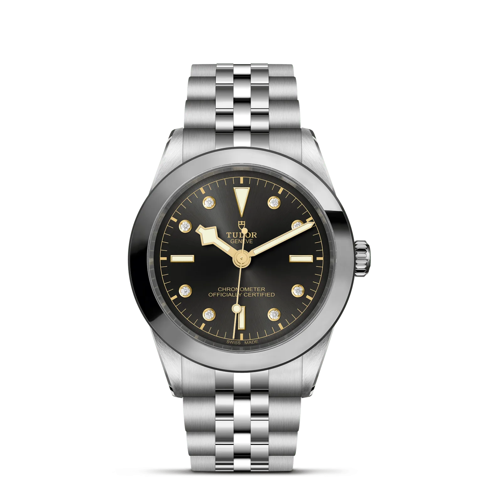 Black Bay One 39, con Dial Antracita con 8 diamantesy Bisel Bisel de acero inoxidable, acabado pulido y satinado