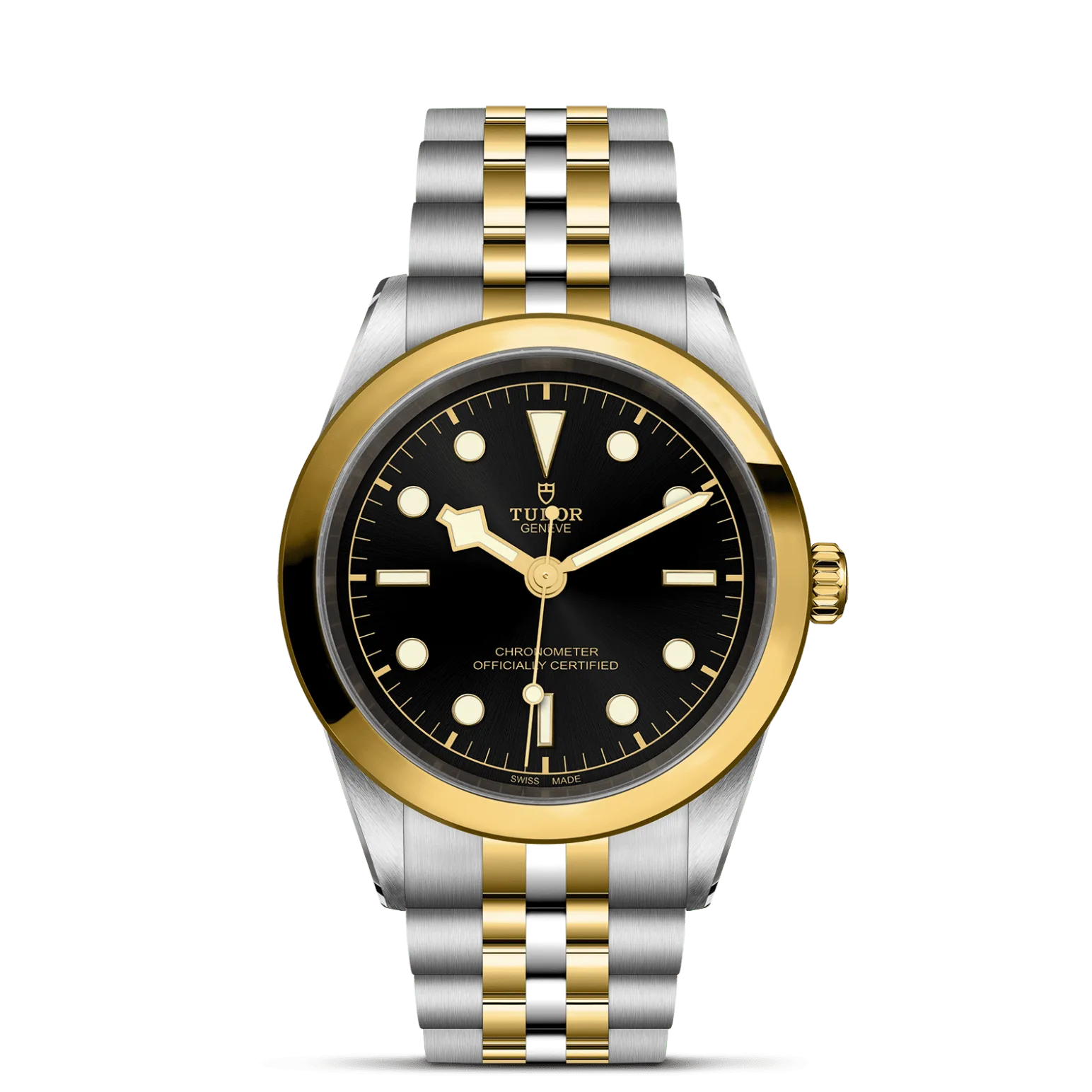 Black Bay One 41 S&G, con Dial Negray Bisel Bisel fijo de acero recubierto de 0,3 mm de oro amarillo
