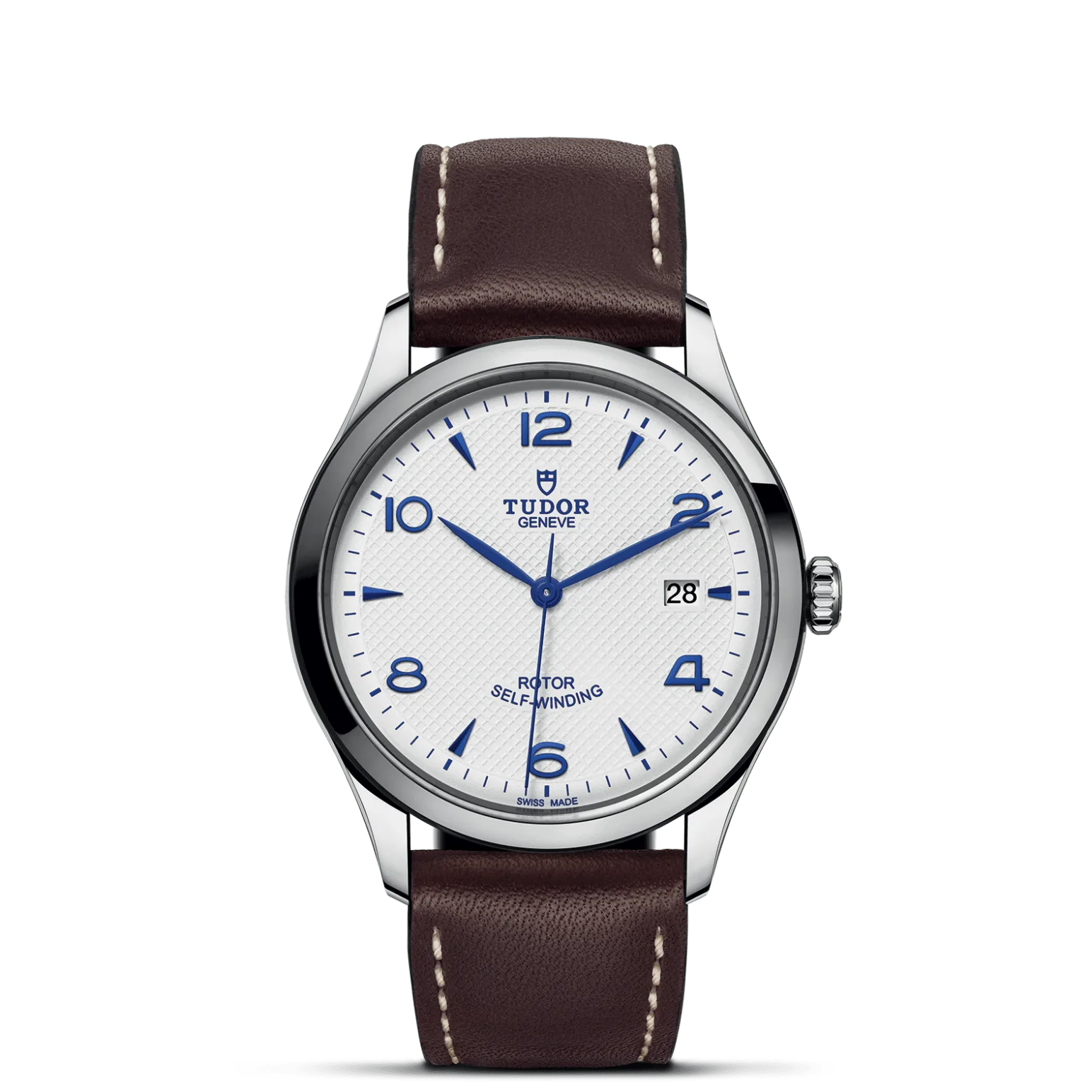 TUDOR 1926, con Dial Opalina, decorada con elementos grabados, abombaday Bisel Bisel liso de acero, acabado pulido